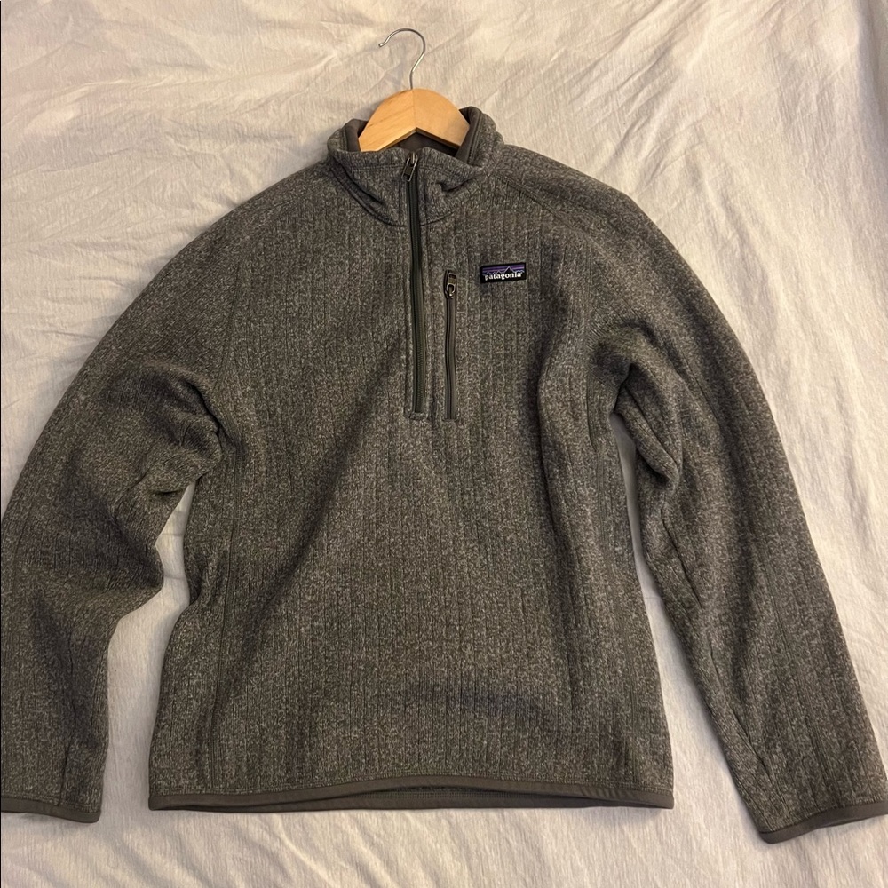 Patagonia Grey 1/4 zip Sweater Small